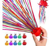 10 PCS Hand Throw Streamers, Assorted Colors Rainbow Streamers, Crepe Paper Colorful Party Decorations, No Mess Confetti for Birthday Party Supplies