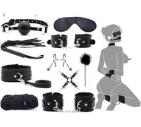 10 Pcs Handcuff Set for Bedroom Things Sex Accessories for Adults Couples Kinky Sex Restraints for Ankles Wrist Cuffs Bondaged Kit Adult Bed Restraints Hoodies (Black)
