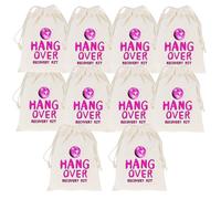 10 Pcs Hangover Kit, Pink Stylish Practical Hangover Kit Fillers Hangover Kit Bag Portable Bags Suitable for Parties Ideal for Hen Party Bags Hangover Kit Fillers