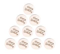 10 Pcs Happy Birthday Acrylic Cupcake Toppers Round Engraved Cake Toppers Decorations Acrylic Cake Charm Disc Cupcake Decorations For Birthday Party
