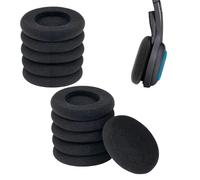 10 Pcs Headphone Earpads Cushion Cover: 50 mm Soft Foam Ear Cushions for Comfortable Listening - Headphone Pads Compatible with Sony Plantronics Most Headsets for Office Gaming Call Centers