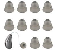 10 Pcs Hearing Aid Domes, Silicone Domes Replacement Open Ear Tips Washable Ear Pieces Hearing Aid Accessories for Seniors (Double-Layered, S)