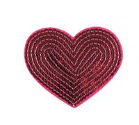 10 Pcs Heart Sequins Iron On Applique Embroidered Patches Heart Shape Iron On Sequins for Woman