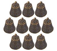 10 Pcs Heart Sutra Bell Pendant Ornaments Lucky Brass Men and Women