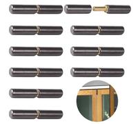 10 Pcs Heavy Duty Barrel Hinges, 2-1/4 in Weldable Metal Hinges for Swing Doors, Windows, Trailer Gates, and Ramps