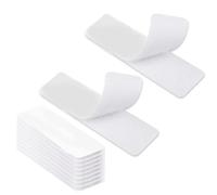 10 pcs Heavy Duty Hook and Loop Tape - 1" x 4" Self-Adhesive Strips for Wall Mounting & Organizing - Reusable Strong Fastener Tape (White, 25x100mm)