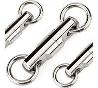10 Pcs Heavy Duty swivels Connector Tackle Fishing Accessories Stainless Steel Swivels Solid Welded Rings High Strength Heavy Duty Durability Barrel Game for Saltwater Freshwater