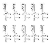 10 Pcs Hidden Channel Valance Clips ，1-7/8 Inch Clear Curtain Retainer Holder for Horizontal Wood and Mini Blinds，for Horizontal Wood Blinds with Groove