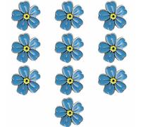 10 PCS Holocaust Memorial Day Pin Badge, Holocaust Memorial Day Pin Badge, Forget Me Not Memorial Pins, Memorial Gift, Flower Brooch, Forget Me Not Brooch, Exquisite Commemorative Gift (Blue)