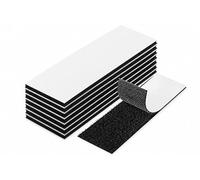 10 Pcs Hook and Loop Tape Sticky Back, 3×10cm Double Sided Sticky Pads, Self Adhesive Removable Heavy-Duty Tape for Walls, Floor, Plastics, Glasses, Metals
