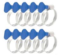 10 Pcs Hose Clamps,Adjustable 25-40mm Range Hose Clamps 304 Stainless Steel Hose Pipe Clamps Pipe Clips for Pools, Washing Machines, Gardens, Automotive, Plumbing