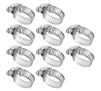 10 Pcs Hose Clips, Adjustable 6-12mm Stainless Steel Worm Drive Clamps, Rust Resistant Duct Clamp for Pipes, Cables and Tubes