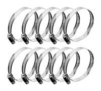 10 Pcs Hose Clips Small, 16-25mm Hose Clips, 304 Stainless Steel Pipes Clips Adjustable Stainless Steel Pipe Clips for Washing Machine Garden Connections Home Gas Pipe