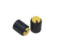 10 pcs Hote:6mm 10x12mm Black Knob Cap Potentiometer Encoder Knob Flower Shaped Inner WTH118 148 RK097 NWPNLXEA(Yellow)