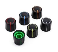 10 pcs Hote:6mm 15x13.5mm Black+blue flag Knob Cap Potentiometer Encoder Knob Flower Shaped Inner WTH118 148 RK097 NWPNLXEA