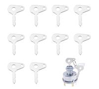 10 Pcs Ignition Switch Keys for Lucas, Ignition Switch Key Universal Spare for Lucas Tractors Excavators Ford Heavy Equipment Agricultural Vehicles Replacement Parts for Massey Ferguson, Benford, Case