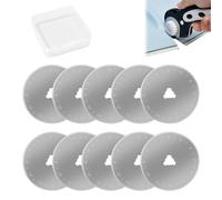 10 Pcs Industrial-Grade Rotary Cutter Blades, Fabric Cutter, Premium Cutting Discs for Fabric and Crafts, Precision Tools Compatible with Olfa-Style Cutters Ideal for Quilting Scrapbooking (45mm)