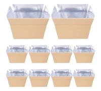 10 PCS Insulated Shipping Boxes, 8.7 x 4.7 x 5.7 in Heavy-Duty Foam Cooler with Aluminum Foil Lining, Foldable for Easy Storage, Great for Transporting Fresh Food, Seafood, Flowers