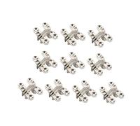 10 Pcs Invisible Hinge 180 Degrees Swing Cross Door for Cabinet, Cupboard(Silver Light)