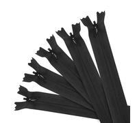 10 Pcs Invisible Zips for Sewing, 40 cm/16 Inch Black Zips, Closed-Ended Nylon Invisible Zippers, #3 Concealed Zipper Zip Fixer for Skirts Cushions Pillows Clothes Pants DIY Craft Tailor Dressmaking