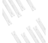 10 Pcs Invisible Zips for Sewing, 40 cm/16 Inch White Zips, Close End Nylon Hidden Zipper for Handmade Garment, Skirts, Pillows, Bags, Home Textile, Tailor