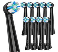 10 PCS IO Replacement Heads Compatible with Oral B IO 2/3/4/5/6/7/8/9/10/Deeep Clean Electric Toothbrush, Toothbrush Brush Heads Compatible with Oral B IO for Teeth Clean (Black)