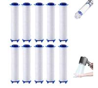 10 Pcs Ion Drops Shower Head Filters PP Cotton Filter Cartridge Filter, Shower Filter Replacement Cartridge, Suitable for Shower Heads (9cm)