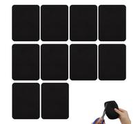 10 PCS Iron on Patches for Clothing, Patches for Clothing, Denim Patches for Jeans Iron On, Coat Repair Patch, Black Iron-On Repair Inside, for Repairing Dress Coats,Jeans and Shoes (Black)
