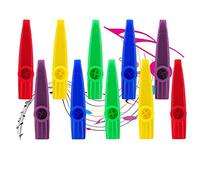 10 Pcs Kazoos Musical Instruments with Kazoo Flute Diaphragms Children Music Instruments Kids Kazoos for Gift Prize and Party Favors