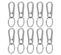 10 Pcs Key Ring Chain Clips Hook Holder Organizer, with Detachable Keyrings, Metal Keychain Clip for Men and Women, Small Lightweight Carabiner Hooks for Keys, Bags, Outdoor Travel and Accessories