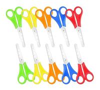 10 Pcs Kids Scissors,Blunt Tip Safety Scissors with cm-Scale, Plastic Handle Handmade Scissor Preschool Training Scissor with cm-Scale for Scrapbooking Art DIY Crafts & School Projects