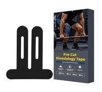 10 Pcs Kinesiology Tape for Knees, Knee Support & Stability, Knee Pain Relief Athletic Tape, Breathable,Hypoallergenic,Waterproof (Black)