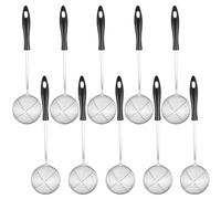 10 Pcs Kitchen Spider Strainer Spoon, Stainless Steel Sieves for Cooking, 2.5 inch Dia Fine Mesh Skimmer Spoon, Small Wired Skimmer Strainer Ladle for Hot Pot Meatball Food Strainers Pasta Drainer