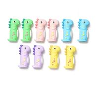 10 Pcs Knitting Needle Stoppers, Silicone Dinosaur Knitting Needles Point Protectors, Caps Needle Minders Locks, Knit Stitch Holders for Sewing Quilting Crocheting DIY Art Project