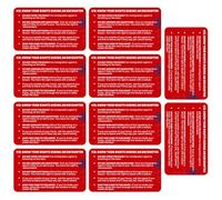 10 PCS Know Your Constitutional Rights Card -Red Card Immigration Rights When You're Stopped by CE Law Enforcement or by Police Interaction FBI Basic Freedoms(3.37”×2.1”)