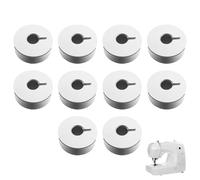 10 pcs L Metal Bobbins for Sewing Machine Alphasew Bernina Brother Riccar Baby Lock +More (55623S)