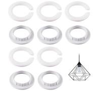 10 PCS Lampshade Reducer Ring Set, E27 to E14 Lamp Shade Reducer Ring, Light Shade Adapter Reducer Ring, Plastic Replacement 42mm to 29mm Screw Light Fitting Adapter, 2 Sizes Five Pieces Eac