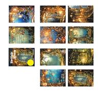 10 Pcs Landscape Stickers Scrapbook Forest Series Aesthetic Scrapbooking Supplies Landscape Forest Series Scene Scrapbook