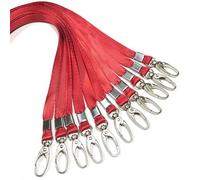 10 Pcs Lanyards Red Lanyard for Id Badges Nylon Lanyard Bulk Clip Swivel Hook for Office Id Badges Key Chains (Red)