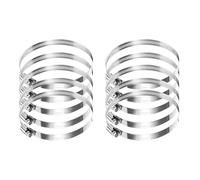 10 Pcs Large Adjustable Jubilee (91-114mm) Stainless Steel Hose Clips, Heavy Duty Worm-Drive for Shower Hose, HVAC & Plumbing Systems, 304 Corrosion-Resistant