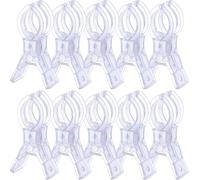 10 Pcs Large Balloon Arch Clips Transparent Clips for Balloon Arch 3.5 Inch Heavy Duty Back Drop Clip Clamps Plastic Spring Clamps for Birthday Wedding Backdrop Stand Photography Crafts Decoration