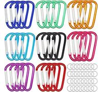 10 Pcs Large Carabiner D Ring Clip Hook Durable Keychain Camping Accessories for Outdoor, Fishing, Hiking, Traveling
