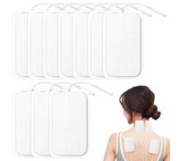 10 Pcs Large Electrode Pads for TENS Unit, 5x4 Inches TENS Machine Replacement Pads with 2mm PIN Connector, Self-Adhesive Latex-Free Electrodes for Muscle Stimulators and Electrotherapy