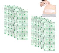 10 Pcs Large Wound Dressing-10x25cm Waterproof Plasters for Swimming & Showering, Self-Adhesive Inadine Inspired Wound Dressings with Cotton Pad for Tattoo Aftercare, Skin Protection