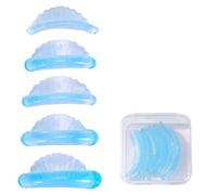 10 pcs Lash Lift Pads 5 Sizes Lash Lift Shields Self-Adhesive No Glue Rods Silicon Soft Eyelash Pads for Shield DIY Use at Home or Salon with a storage Box