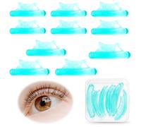 10 Pcs Lash Lift Pads 5 Sizes XS/S/M/L/XL Lash Lift Shields Self-Adhesive No Glue Rods Silicon Soft Eyelash Pads Tint Perm Separator Kit Makeup Tools with Storage Box for Shield DIY Use
