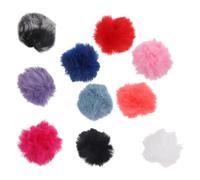 10 Pcs Lavalier Microphone Wind Muff Winter Plush Cover | Integrated Elastic Band, Universal Fit for Mini Clip-on Microphones, Assorted Colours, 20 Gram Lightweight Protection