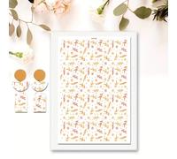 10 Pcs Leaf Clay Transfer Paper for DIY Art Crafts, Colorful Leaves and Floral Magic Water Polymer Clay Transfer Sheets Transfer Paper for Polymer Clay Jewelry Earrings Making Supplies 5.82X3.93inch