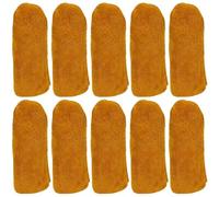 10 Pcs Leather Finger Cots Cut Resistant Finger Protector Finger Sleeve, Finger Covers for Cuts, Cut Resistant Finger Guards for Kitchen, Work, Sculpture