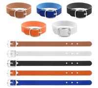 10 PCS Leather Luggage Tag Straps, Cowhide Luggage Tag Loops Replacement Belts with Metal Buckle Genuine Leather Luggages Tags Loops Leathers Name Strap Tags Holders for Card Pass Holder Multicolor